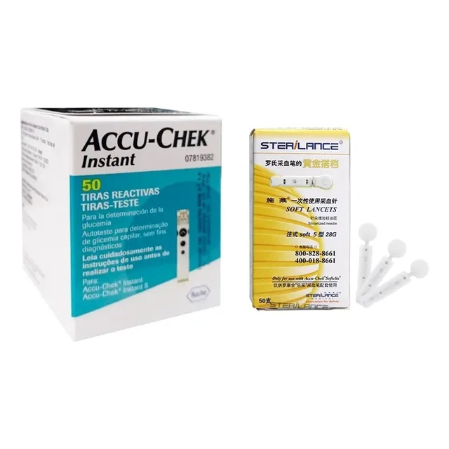 50 Tiras Reactivas Accu Check Instant + 50 Lancetas Softclix