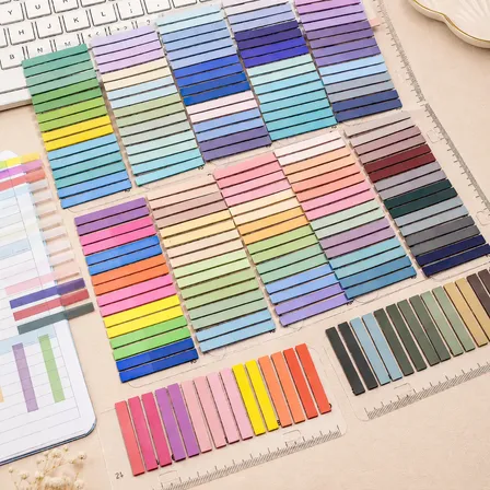Kit 640 Notas Adesivas Bloco Marca Página Post It 2 Cartelas Colorido - Seleção Aleatória