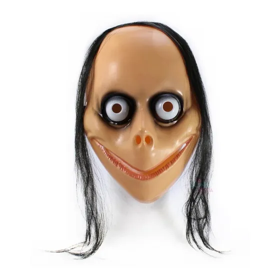 Máscara Boneca Do Terror Momo Deep Web - Halloween Cor Pele