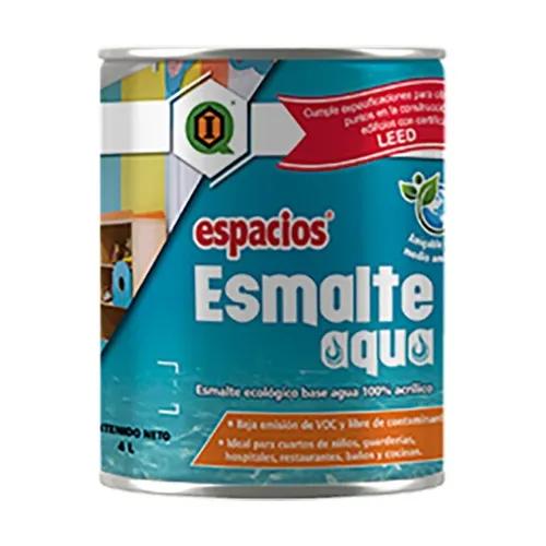 Esmalte Base Agua Para Interiores-exteriores Blanco 4litros