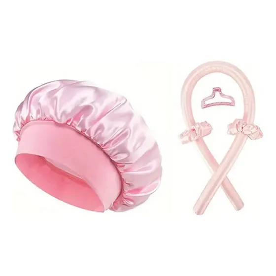 Buclera Rizador Rulero Sin Calor + Gorro Satén Pelo - Otec