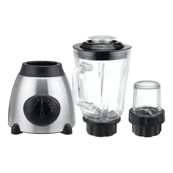 Licuadora Electric Blender Moledora Trituradora Multiusos Para Jugos Salsas Color Plateado 1.5 L 1000 W