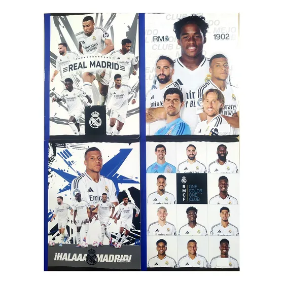 Pack X3 Cuadernos Cosido Doble Línea Real Madrid 50h Scribe