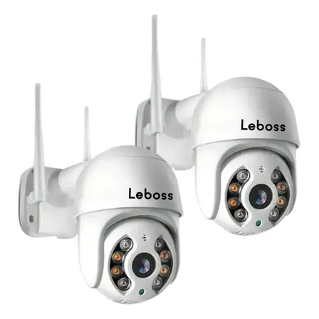 Kit2 Câmeras De Segurança Aplicativo Yoosee Wifi Leboss 2mp Branco-2pcs