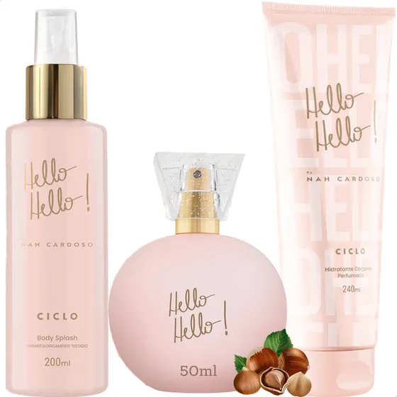 Hello Hello Ciclo Hidratante Body Splash Deo Colonia Kit 3un