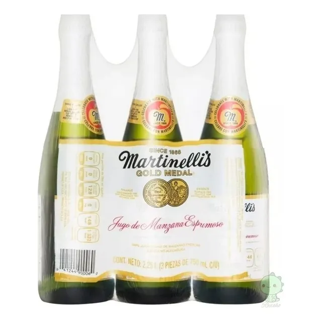 Jugo De Manzana Espumoso Martinelli's 750 Ml Paquete 3pz