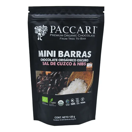 Paccari Mini Chocolate Orgánico Barras Sal