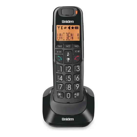 Telefono Uniden At4105 Amplificado Ideal Adultos Mayores Color Negro