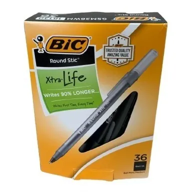 Bolígrafos Lapicero Bic Negro Azul Oficina Papelería