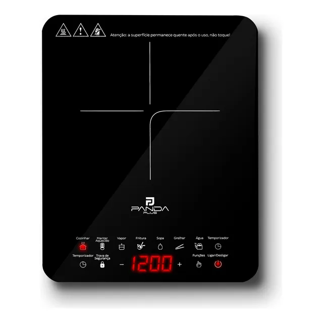 Cooktop Indução 1 Boca Portátil Trava Segurança Panda Plus