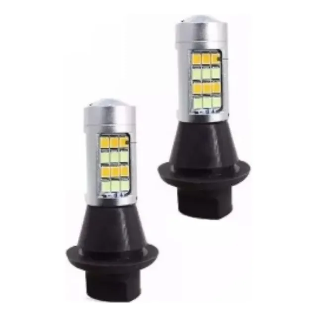 Kit Led Drl Lanterna Seta Laranja T20 Universal Anti Erro