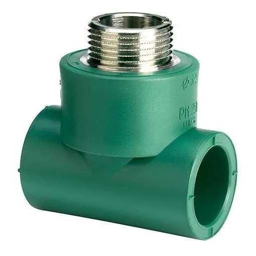 Tee Termofusion 20mm Por 3/4 Rosca Macho 1/2x 1/2 Tres Cuar