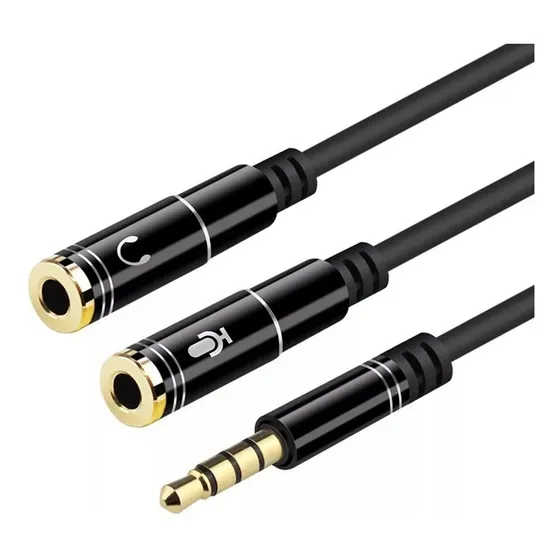 Cable Auxiliar 3.5mm  1 Macho A 2 Hembras 