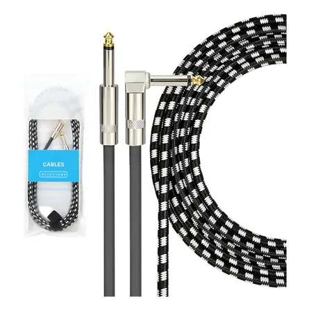 Cabo Guitarra Violão Teclado Tecido P10 L 3,05m Sotcar