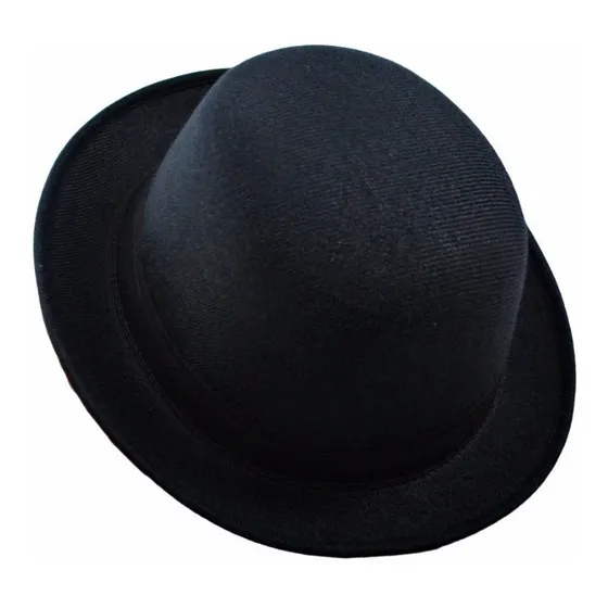 Chapéu Coco Preto Bowler Chaplin Lã Retro Qualidade Top
