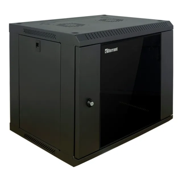 Gabinete Mural 9ur 19 Pulg. Derrant 10386 600x500x450mm   Negro
