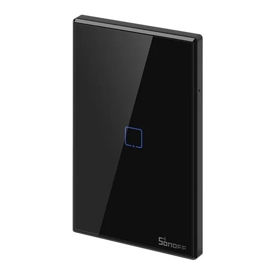 Interruptor 1 Canal Touch De Pared Sonoff Negro Cdmx Electró Color Negro
