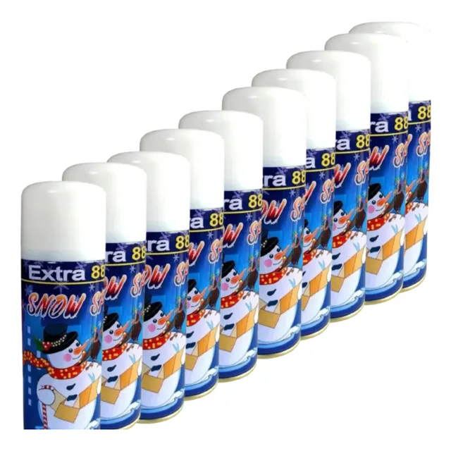 Espuma En Aerosol Nieve En Spray 250 Ml Pack 10 Unidades