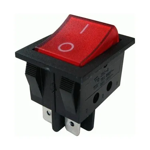 Switche 4 Pin On/off 20a 125v Con Luz Rojo Paq 2pcs Sw-144rd