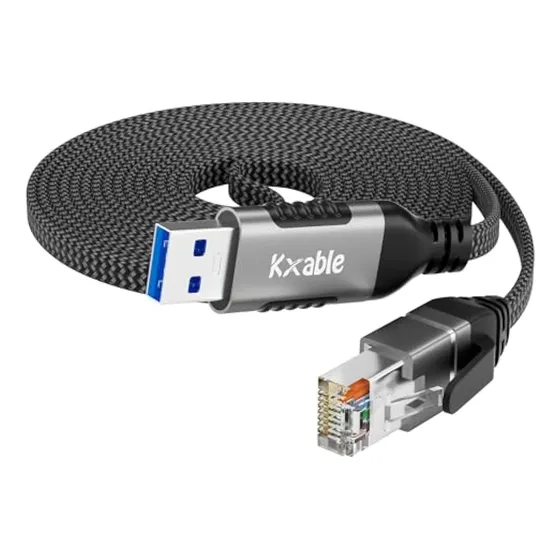 Cable Usb A Ethernet Plano De 10 Pies, Cable