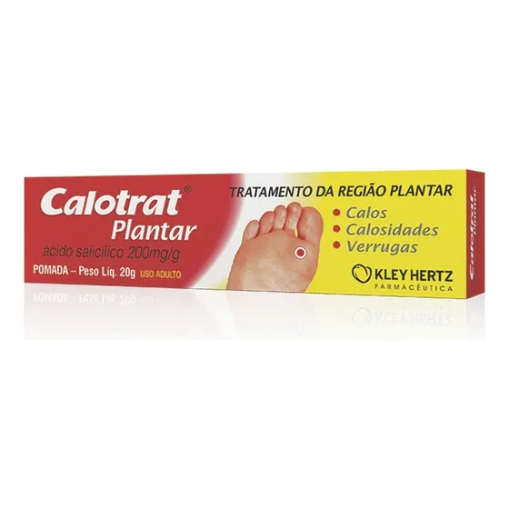 Calotrat Plantar Pomada Remove Calos E Verruga 20 Gramas