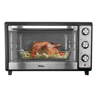 Forno Elétrico Philco 60L Preto Inox 4 Resistências PFE60IPor Lojas