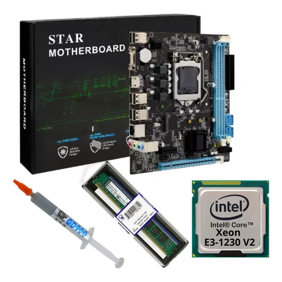 Tarjeta Madre B75 1155 + Procesador Xeon 1230 V2 + Ram 8gb