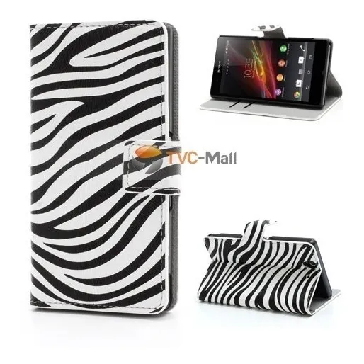 Forro Sony Ericsson Xperia Z L36h Tipo Agenda Print Cebra 