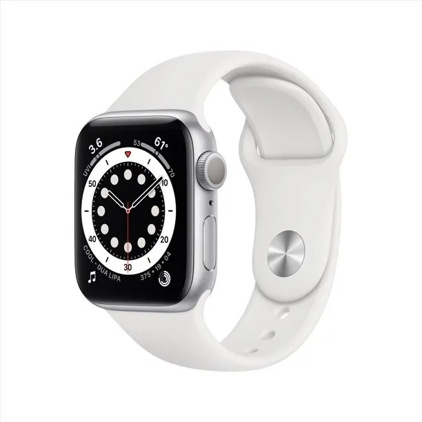 Apple Watch Series 6 Gps 40mm Plateado Correa Blanca