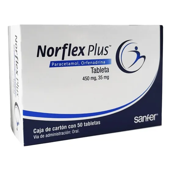 Norflex Plus Tableta 450/35 Mg, 50 Tabletas