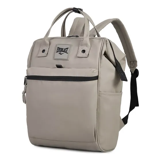 Mochila Beige Everlast Moderna Resistente Para Estudio Diseño De La Tela Lisa