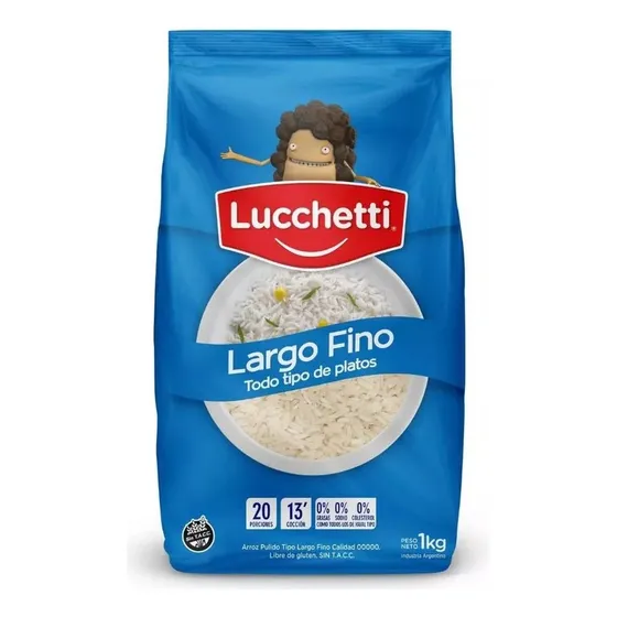 Lucchetti Arroz Largo Fino X 1kg