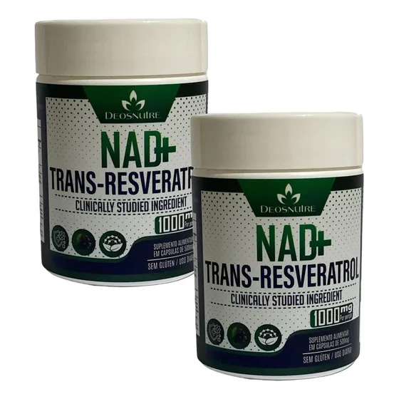 2 Nad + Trans Resveratrol 1000mg 60+60 Cápsulas Deosnutre