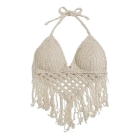 Crop Top Peto Tejido Ideal Para Verano T036
