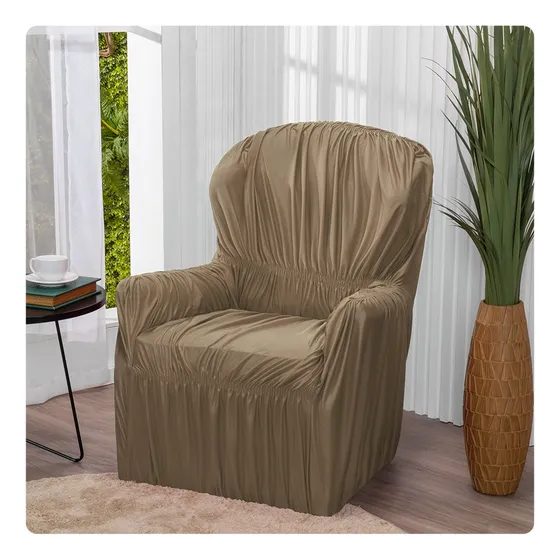 Kit 2 Capas Poltronas De 1 Lugar Em Malha Grossa