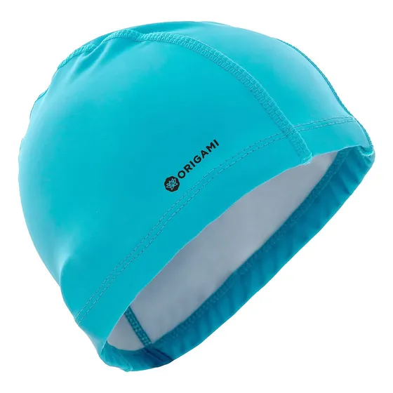 Gorra De Natacion Polyflex Origami Junior Pu Gorro Infantil Color Turquesa Diseño De La Tela Lisa