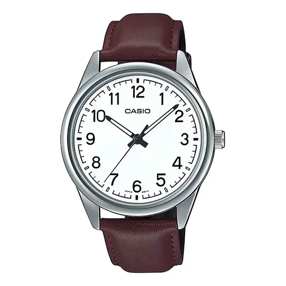 Reloj Casio MTP-V001GL-9BUDF de piel marrón para hombre