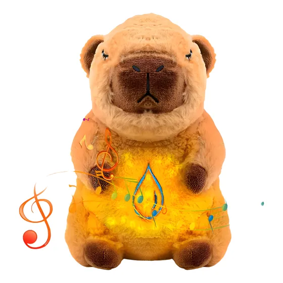 Peluche Capybara Respira Con Luz Interactivo