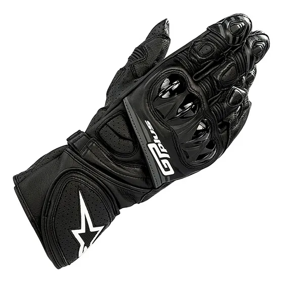 Guantes Cuero Alpinestars Gp Plus Protecciones Leonmotoparts Negro Xl 22-23cm De Circunferencia De Palma