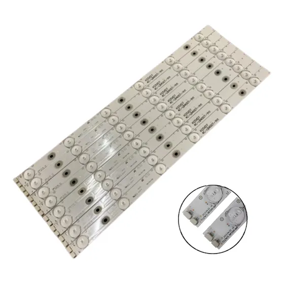 Kit C/ 8 Barras Led Compatível Philco Ph39f33dsg Ph39f33 6v