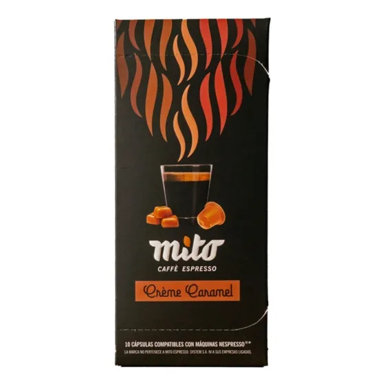Cafe Caramel X 10 Capsulas Mito Para Nespresso Sin Tacc