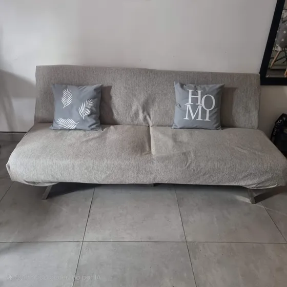 Liquido! Futón Plegable Y Reclinable 3 Posiciones+funda De R Blanco Liso