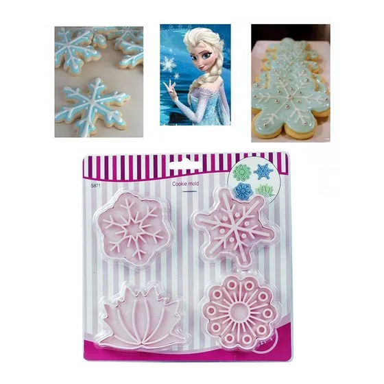 Cortador Copo De Nieve Frozen Navidad Fondant