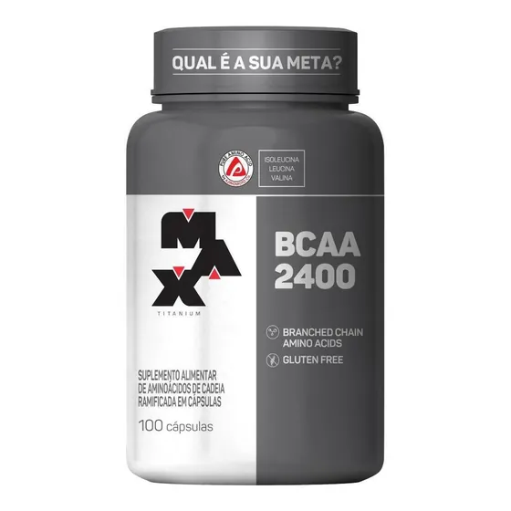 Bcaa 2400 Pote Com 100 Cápsulas Max Titanium