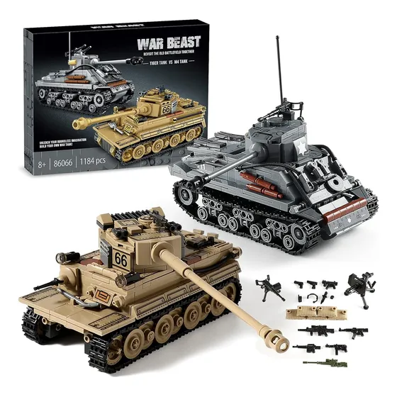 Kit De Construccion De Juguetes De Tanque Del Ejercito Ww2
