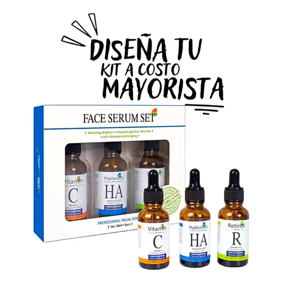 Kit Serum Ácido Hialurónico Retinol Vita C Pei Mei