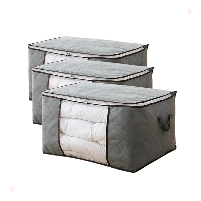 Kit 3 Organizador Edredom Cobertor Roupa Grande Multiuso Kit 3 Organizador Edredom Cobertor Roupa Grande Multiuso