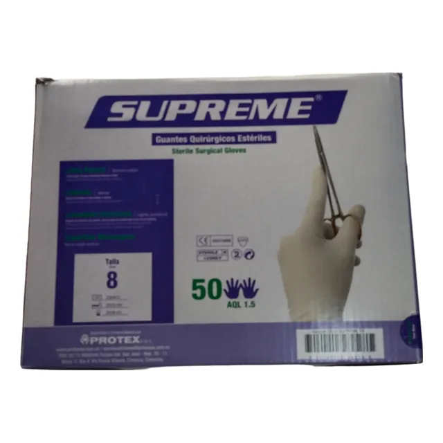 Guante Esteril Caja X 50 Pares No 8