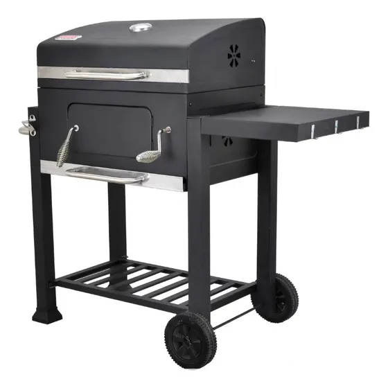 Asador Parrilla Asador Premoldeada Negro 100 Cm 46 Cm 113 Cm Negro