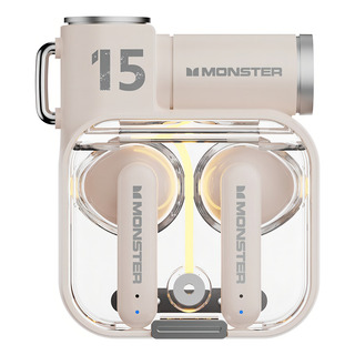 Fones De Ouvido Sem Fio Monster Xkt15 Bluetooth 5.3 Bege Fones De Ouvido Sem Fio Monster Xkt15 Bluetooth 5.3 Bege